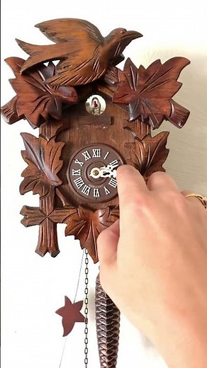 1980’s Novelty cuckoo clock. Made in western Germany. Bird chirps once on every quarter hour.