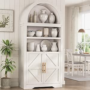 Kitchen Pantry Cabinet Arched Cabinet Bookshelf/Bookcase