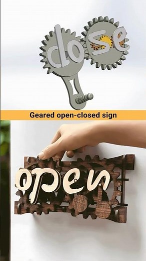 Geared open-closed sign board ✅