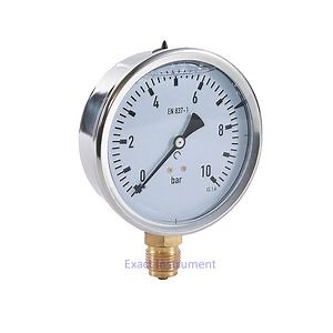 [Hot Item] 63mmhot Venta de manómetro de vacío con glicerina, manómetro de presión hidráulica, manómetro de tubo Bourdon, manómetro de acero inoxidable