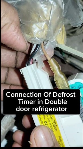 Connection Of Defrost Timer in Double door Fridge #shortvideo #refrigerator #fridgerepair #defrost