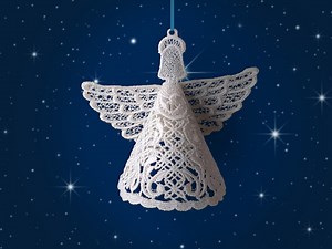 Easy to Assemble 3D FSL Christmas Angel. Free Standing Lace Easter Machine Embroidery Designs. - Etsy