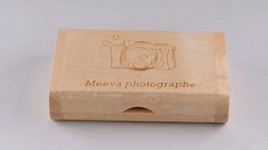 Personalized Custom Wood USB 3.0 Flash Drive with Gift Box, Wedding Thumb Drive with Linen Bag, Customized Engraved Wooden Oval Memory Sticks Jump Drives for School/Company/Photography (4GB 100Pcs)