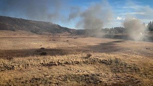7.5K views · 362 reactions | Cumbres and Toltec Scenic Railroad steam locomotives 487 and 488 make their way south to Chama, NM, during the Friends photo Charter, on October 27, 2025. | Jim Pearson Photography | Facebook