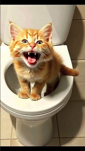 The Ginger Kitten's HILARIOUS Toilet Farting Adventure! 😂🐾