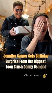 In April 2022 Hollywood star Jennifer Garner turned 50 and got a memorable 50th birthday surprise from her number one biggest crush Donny Osmond. First up, Garner got a personalised video message from the former teen idol, which was already enough to blow her mind, but Osmond had something really special planned to surprise the actress. After she watched the video message, Osmond snuck up behind Garner and started singing Happy Birthday to her. She of course instantly recognized his voice, freak