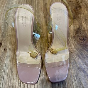 Truffle Collection Clear Strap Block Heels – Size 38 (Fits Like US 7.5) – EUC