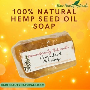 100% Natural Moisturizing Hemp Seed Oil Soap. This soap is good for mature, oily, combination, dry, or itchy skin types. Hemp Seed Oil decreases skin dryness, itching & irritation. Antioxidant & anti-inflammatory fighting the aging process and soothes the skin. Solutions for: ✔ Dry skin ✔ Itchy skin ✔ Irritated Skin, ✔Healthy Aging ✔Anti Aging Purchase online at https://www.barebeautynaturals.com or check the link on our Instagram Bio! #oilyskin #barebeautynaturals #naturalproduct #naturaskincar
