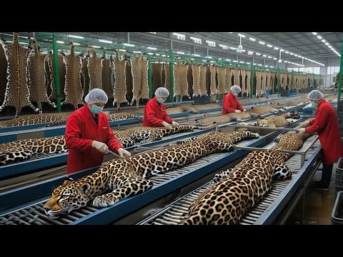 Inside the Leopard-Leather Factory: From Skin to Luxury Jackets (Full Process)