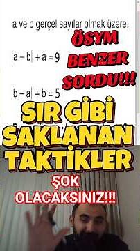 You will be shocked LEGENDARY TACTIC 2022 DGS absolute value ÖSYM question similar #yks #kpss #dg...