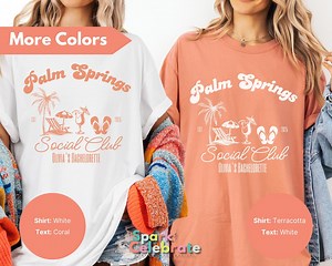 Personalized Palm Springs Bachelorette Shirt | Custom Location Bachelorette T Shirt | Beach Bach Party Tee | Florida Social Club Shirt - Etsy Canada