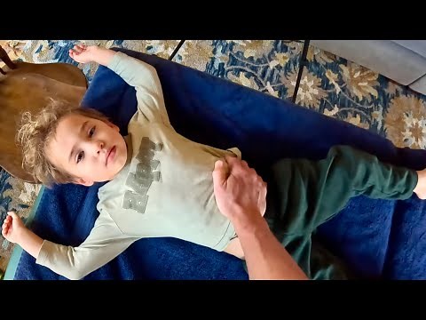 How to Massage Your Child | Raynor Massage Techniques for Kids | Brandon Massaging His Son