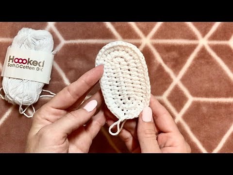 Crochet Baby Shoe Sole 0-3 month - Step by Step Tutorial