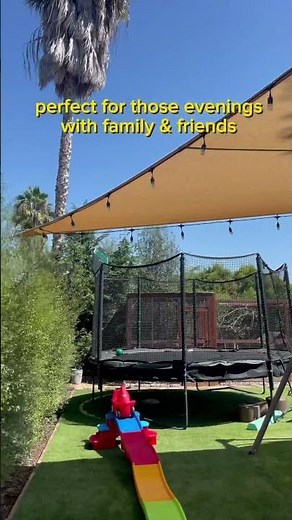 Add cafe lights to your Shazeebo Shade Sail!