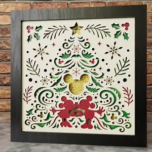 Winter Mouse Couple Shadow Box SVG, Svg for Cricut Projects, 3D Layered SVG, Christmas Mouse Couple 3D Shadow Box Svg, Paper Cut Light Box 2 - Etsy