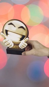 Trophy Monster' Smiley Happy FACE Thumbs UP 5/16 Thick Wood Sculpture Trophy Awards ECO Friendly | Free Engraving and Delivery | 5 Sizes 4 Colors, Multicolor, 5 1/4 inches -8 1/2 inches
