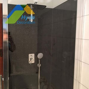 [Hot Item] 100cm Width Black Sparkle PVC Bathroom Shower Panel Interior Decor Wet Wall Cladding