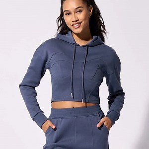 [Hot Item] New Design Comfortable Soft Casual Gym Wear Female Fitness Yoga Hoodies Sweatshirt for Women