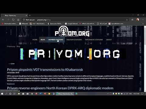 Shortwave radio Numbers Station schedules and information Website