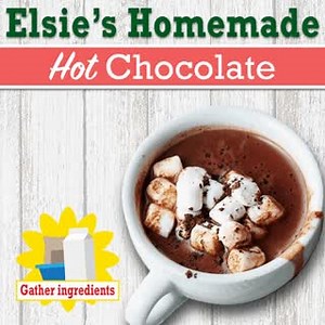 Elsie's homemade Hot Chocolate is like a hug from the inside. 🐮💞 Today is the perfect day to try this recipe and share it with your loved ones! #HealthyWithElsie http://ow.ly/frUZ30hse3H | Borden Dairy