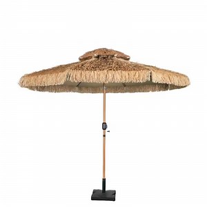 [Hot Item] Promotional Hot Sale Outdoor Umbrella Sun Proof Natural Color Straw Beach Umbrella