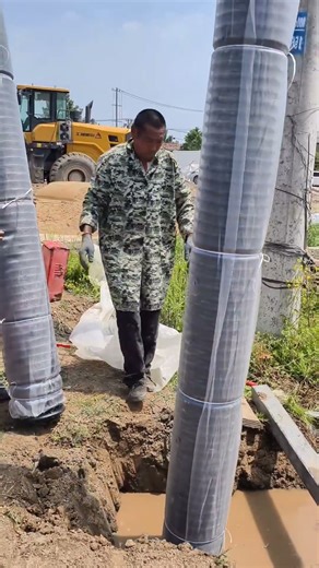 Groundwater well installation piping