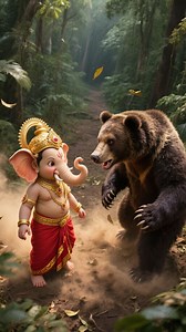 Ganesh ji Saves poor monkey from Bear | #reelsfypシ #viralvideochallenge #trendingreelsvideo #devotional #emotional #ganesh #bhakti #sadstory #monkeys #facebookviral | Murliwala Gwala