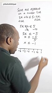 How to solve an inequality and represent the solution on a number line #Numberline #numbers #inequality #gpadlearnmaths #STEM #maths | Gpad Learn Maths