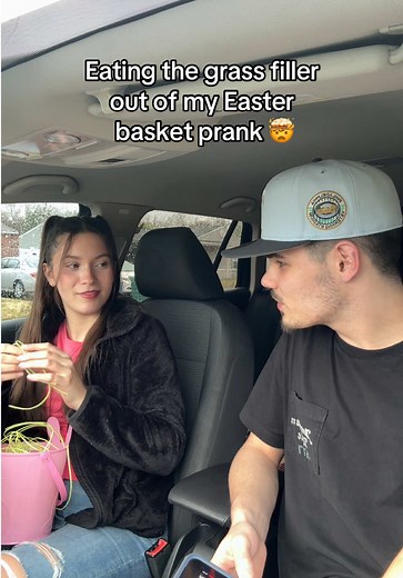 He tried it too 😂😂😂 #prank #harmlessprank #maeveplusryan #couplecomedy #happyeaster