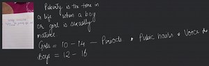 Holiday HomeworkDefine the puberty age and explain it explain ... | Filo