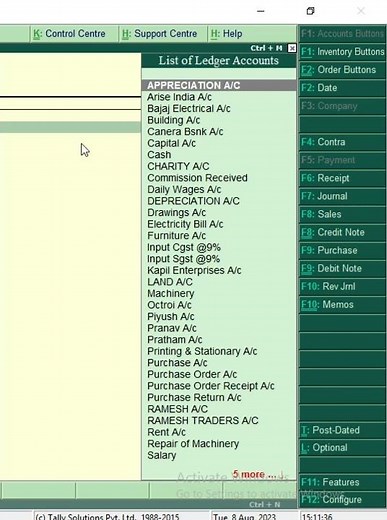 Open Sales Voucher in Tally ERP 9 🙄। #shorts # ytshorts #tallyerp9