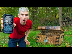 GAME MASTER TOP SECRET TREASURE CHEST OPENED!! (iPhone found with mystery pond monster clues inside)