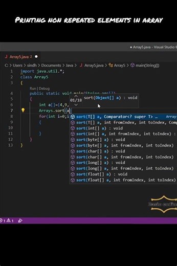 Program to print all non repeated elements in an array | Arrays in Java | Basic Coding | Java |