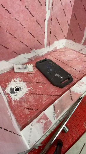 Tiling our shower floor with 12x24 tile. #remodel #construction #tutorial #realestate #howto #tile | Tools Idea