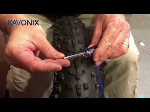 How to install flat studs for bike tires？