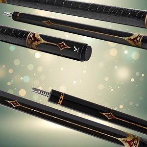 EVO Crown Pool Cue Royal Black Leather Wrap Billiards Stick - Etsy