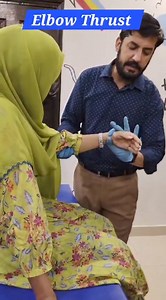 Simple Demonstration for Understanding Elbow Manipulations Begin by positioning one hand to support the patient's elbow from the posterior side. In this demonstration, my right hand is holding the patient's left elbow, ensuring a secure grip but not too tight. With your other hand (left hand in this case), position your thumb and index finger over the radiocarpal (wrist) joint to facilitate pronation. The remaining fingers should be placed on the back of the patient's hand to assist with wrist f