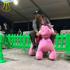 [Hot Item] Hansel Family Battery Animal Ride Electric Plush Ride Toy on Wheels