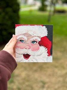 Hand Painted Santa Claus Acrylic Christmas Art on Canvas – Holiday Wall Decor - Etsy