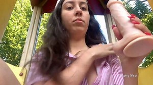 Risky playground masturbation and pee in public