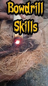 bow drill skills in logs turning on the turning rod. #firemaking #survivalfire #frictionfire #primitivefire #selfsufficiensy #fblifestyle | Budhi Bibolang