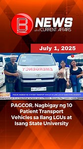 1.2K views | PAGCOR, nagbigay ng 10 Patient Transport Vehicles sa ilang LGUs at isang state university | #BChannel News | BChannel | Facebook