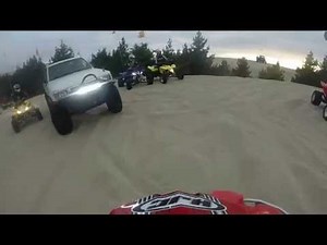 Supercharged Toyota climbs Banshee Hill at Winchester Dunes