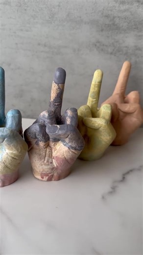 Handmade Concrete Middle Finger Ring Holder: White Elephant Gift - Etsy