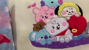 Biggie Pillow, BT21 Pillow - wooow see the details of embroidery... #BT21 #Pillows #pillowme #proudlyBulacanMade | Pillow Me