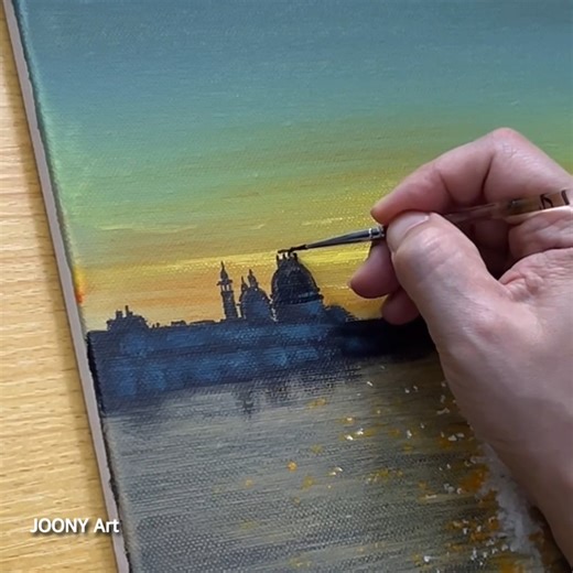 36K views · 832 reactions | Sunset Scenery Acrylic Painting #art #painting #acrylicpainting | Joony art | Facebook