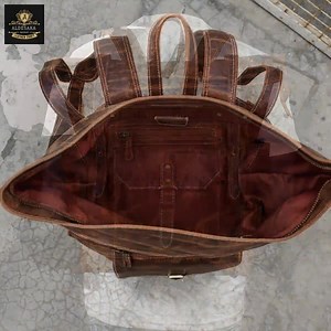 Roll-top Leather Backpack: Full-grain Buffalo - Personalized, Durable - Etsy