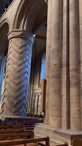 Durham Cathedral has so much to admire (Bede, Cuthbert, the museum treasures, etc.) and it’s difficult to rank everything in order, but the columns are probably the best in the country (views my own!) #DurhamCathedral #Columns #Treasury #Architecture | Anglo-Saxon History