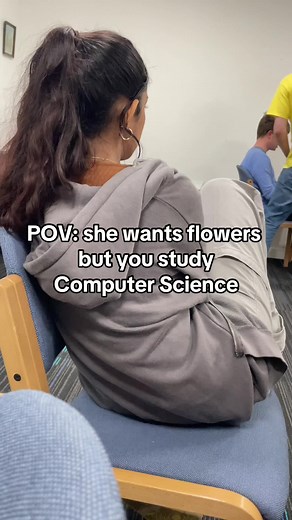 POV: She Wants Flowers But You Study Computer Science