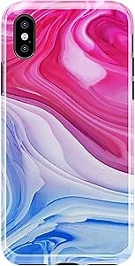 Amazon.com: Casely iPhone X/XS Case | Land and Sea Marble Swirl Hard Shell Phone Case : Cell Phones & Accessories
